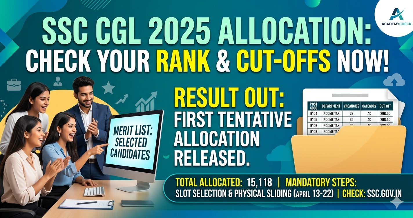 SSC CGL 2025 Result: First Tentative Allocation & Cut-offs Released